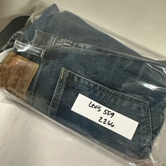 Levis 559 Denim Blue Jeans 100% Cotton Mens Sz 42x36 Relaxed Fit Straight Leg - Picture 11 of 11